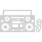 Boombox with wired mics